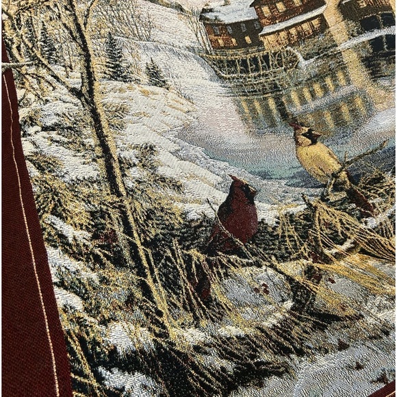Christmas Cardinal Winter Mill Woven
Tapestry Throw Blanket Sam Timm 50x… - Picture 2 of 6